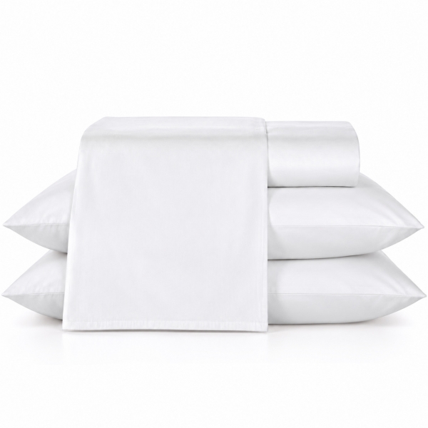 Jogo de Cama Casal 4 peças Teka Diamante 150 Fios - Branco 012