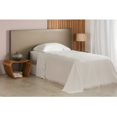 Colcha Solteiro Buddemeyer In Design com Franja - Bege - 1436