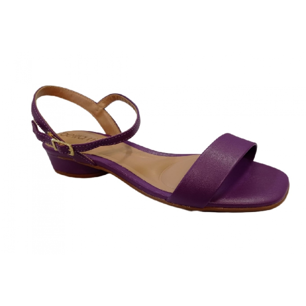 Sandália Feminina Beira Rio Salto Baixo - Roxo