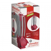 Kit Utensílios Euro Home 7 Peças Silicone Com Cabo Inox