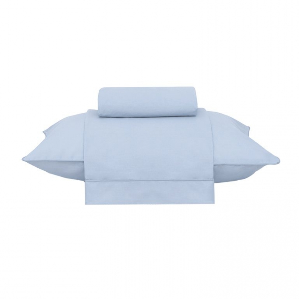 Jogo de Cama Solteiro Buddemeyer Basic Percalle 180 fios - Azul 023