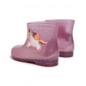 Galocha Infantil Unicórnio LueLua - Cristal Rosa com Glitter