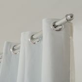Cortina Blackout 4,2 x 2,8 m Bella Janela Pratika Lisa Cromo - Branco