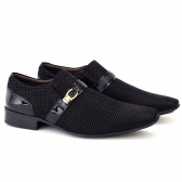 Sapato Masculino Casual Jota Pe Air Phoenix em Couro - Preto