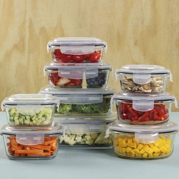 Pote Hermético Oxford Daily de Vidro com Divisória 580 ml - Braseiro