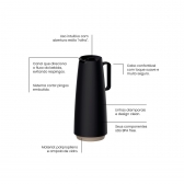 Bule Térmico 1L Tramontina Exata em Plástico - Preto