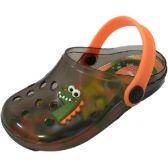 Sandália Infantil Babuche Cross LueLua Dino Cristal Preto