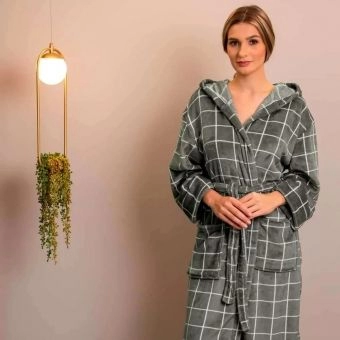 Roupão com Capuz Adulto Appel Charme Microfibra Flannel