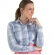 Camisa Social Feminina Manga Longa Baumgarten Woman Tradicional Xadrez - 6468 Azul/Branco/Cinza/Rosa