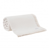 Colcha Solteiro Buddemeyer In Design com Franja - Bege - 1436