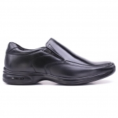 Sapato Masculino Casual Jota Pe 3D Vision em Couro - Preto
