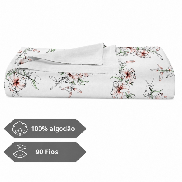 Colcha Solteiro Teka Allegro Plus 90 Fios 100% Algodão - Cascata