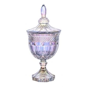 Potiche Clássica com Pé em Cristal Ø11 L´hermitage