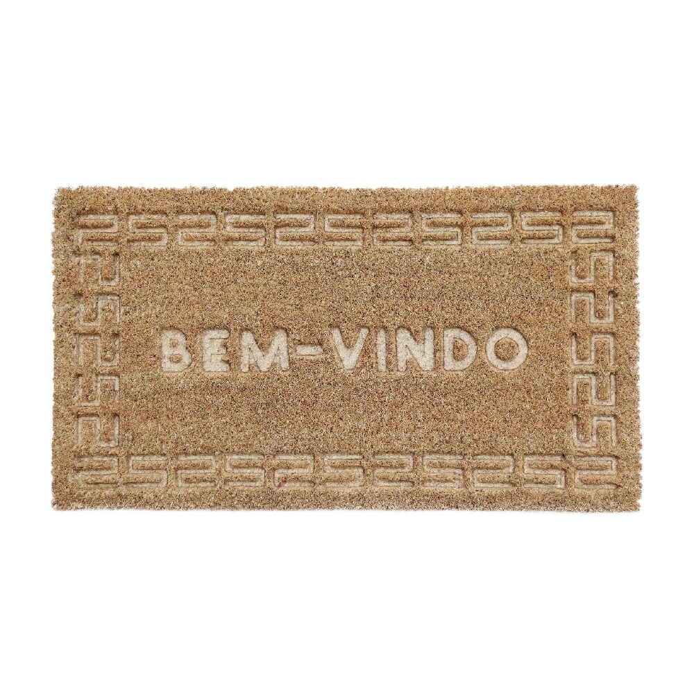 Capacho de Porta Fibra de Coco Uzoo 66 cm x 33 cm - Moldura