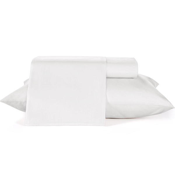 Jogo de Cama Solteiro 3 peças Teka Diamante 150 Fios - Branco 012