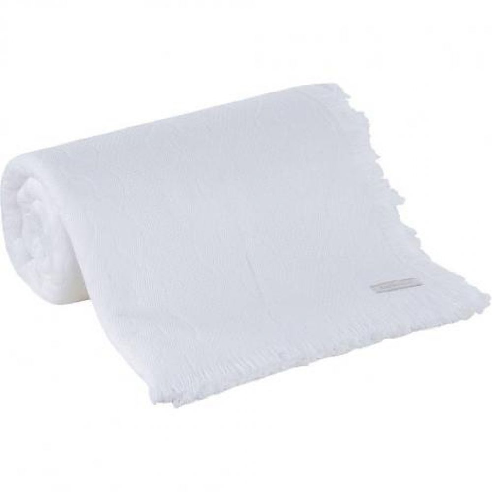 Colcha Solteiro Buddemeyer In Design com Franja - Branco