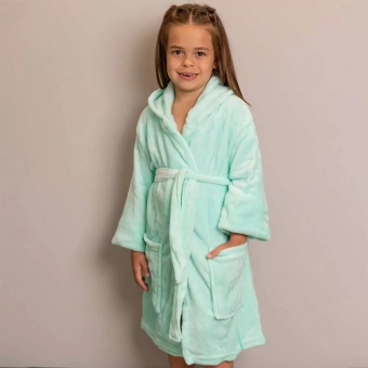 Roupão Kids com Capuz Appel Microfibra Flannel