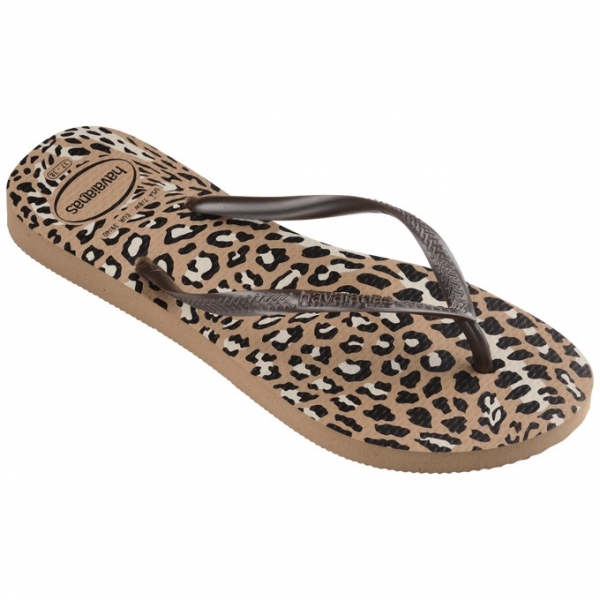 Chinelo Feminino Havaianas Slim Animals - Café
