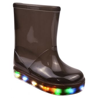 Galocha Flat Led Infantil LueLua Cristal Preto