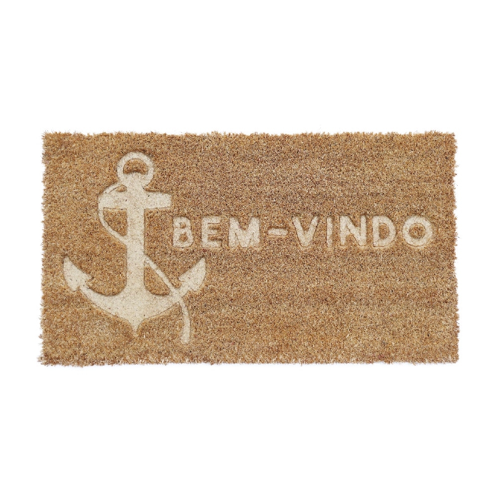 Capacho de Porta Fibra de Coco Uzoo 66 cm x 33 cm - Âncora