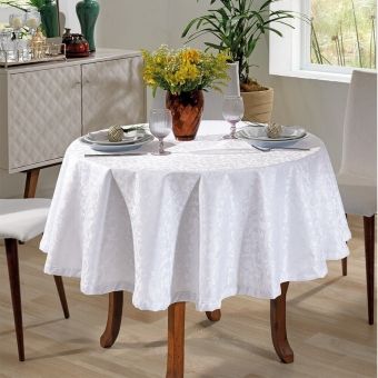 Toalha de Mesa Redonda 4 Lugares Dohler Mantel Requinte II