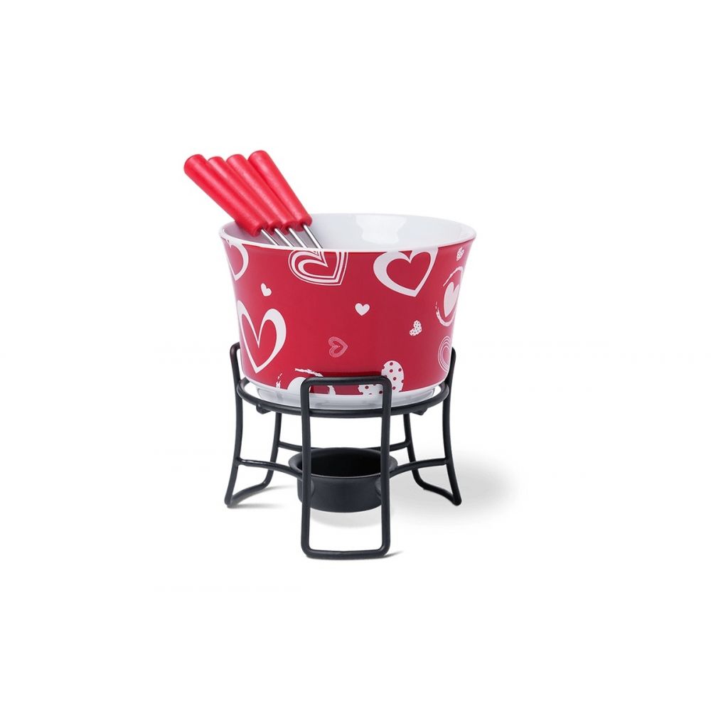 Conjunto para Fondue 6 Peças Brinox Vermelho