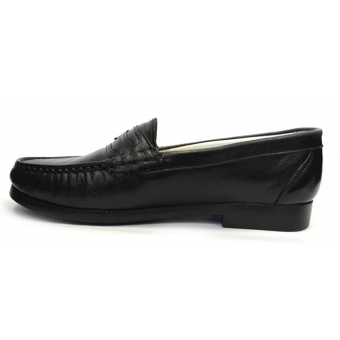 Mocassim Masculino Saullo 1604 em Couro Preto
