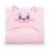 Manta Microfibra Infantil com Capuz Buettner 90X90 - Miau Rosa
