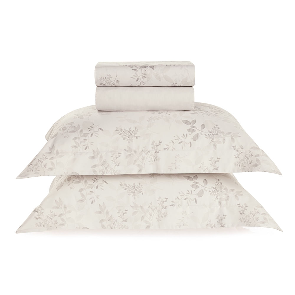 Jogo de Cama King 4 pçs Karsten 270 Fios Percal Clarice