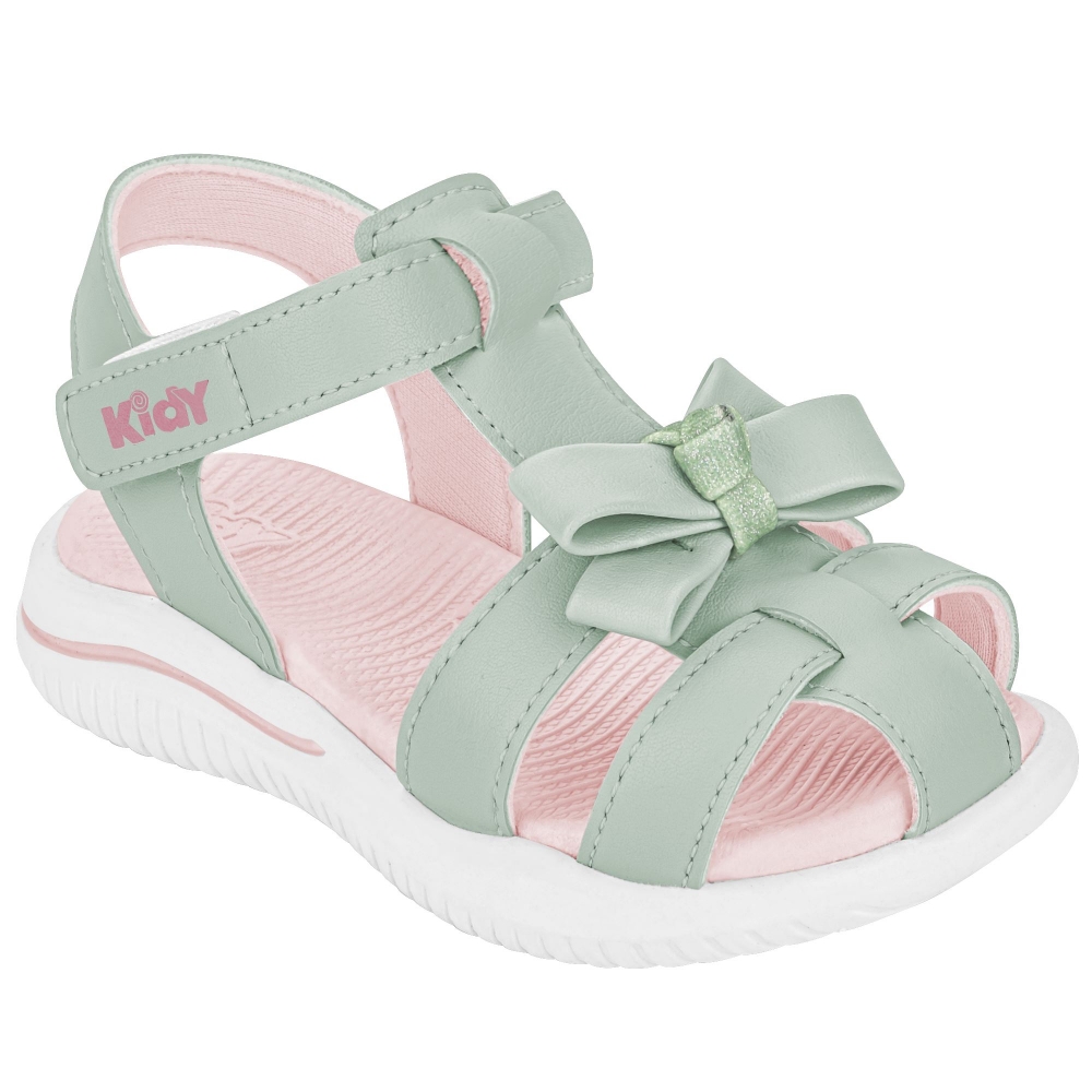 Sandália Baby Menina Kidy Fly Marine Ultra Leve - Verde água