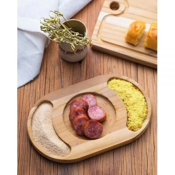 Petisqueira Tramontina Oval 3 Divisórias 240 x 150 x 18 mm