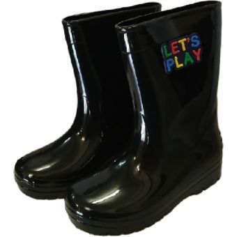 Galocha Infantil LueLua Cano Longo Let´s Play Preto