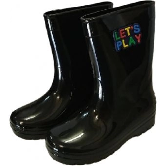 Galocha Infantil LueLua Cano Longo Let´s Play Preto