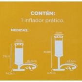 Inflador Prático Dupla Ação Preto Mor