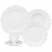 Aparelho de Jantar/Chá Oxford Soleil White 30 Peças