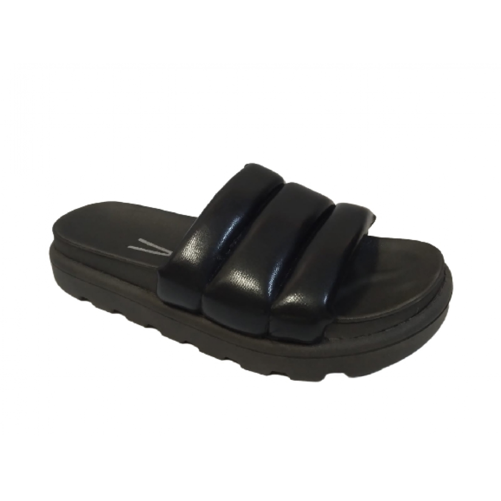 Sandália Feminina Flats Vizzano Malha Cirre - Preto