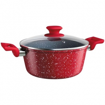 Caçarola Antiaderente Indução Volcano 24 cm Euro Color Stone