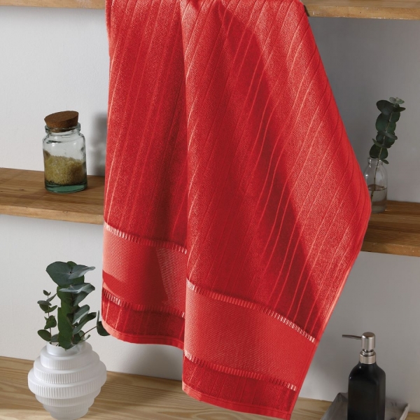 Toalha para Bordar Lavabo Valour Dohler Bella Sem Estampa - Vermelho