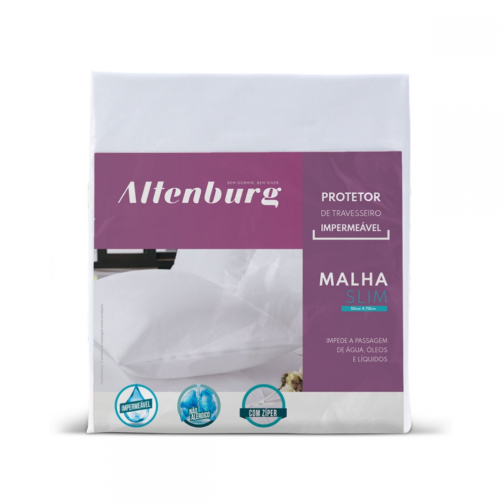 Protetor de Travesseiro Impermeável Altenburg Malha Slim - Branco