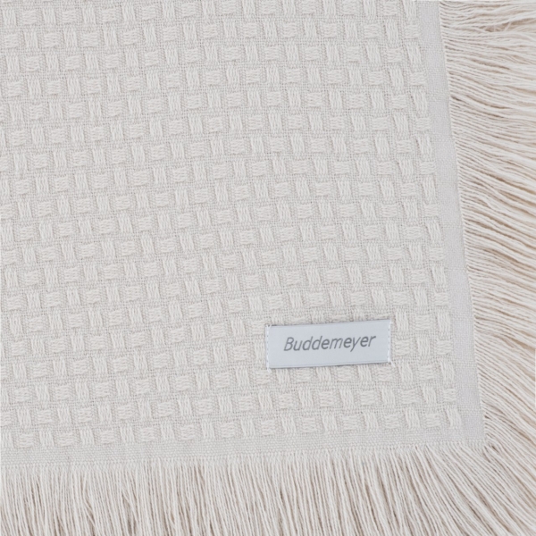 Colcha Solteiro Buddemeyer In Design com Franja - Bege - 1436