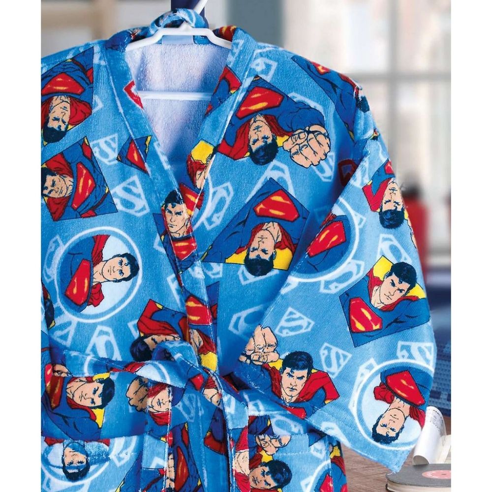 Roupão Infantil Estampado Dohler AF-958 Velour JU-02 - Superman 18