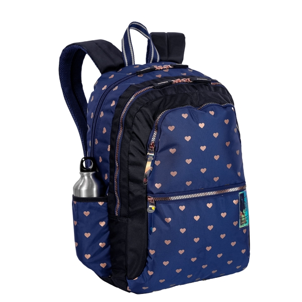 Mochila Grande Sestini 2 Compartimento Capricho Wishes - Azul