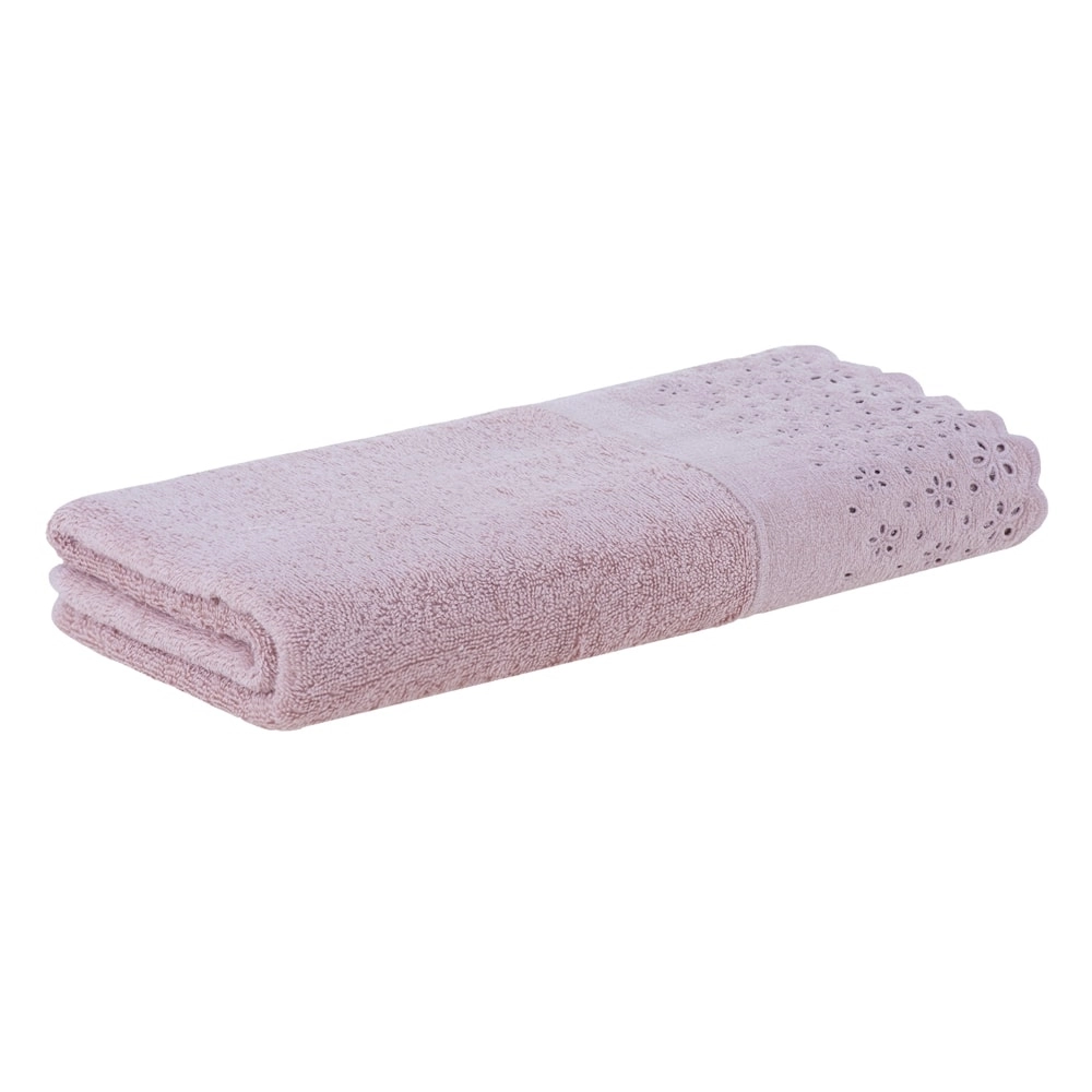 Toalha de Banho c/ Renda Buddemeyer Crystal 100% Algodão - Rosa 1634