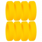 Kit 8 Capas Pretotoras de Rodas em Silicone Sestini - Amarelo