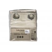Cortina Blackout 3 m x 2,3 m Bella Janela Pratika Lisa Cromo - Areia
