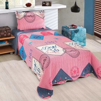 Colcha Juvenil em Matelassê Buettner - 2 Peças