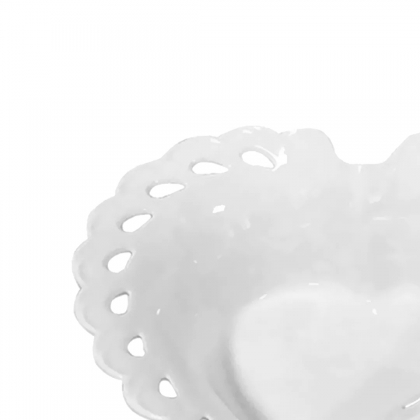 Travessa Hand Food Coração em Porcelana Dynasty