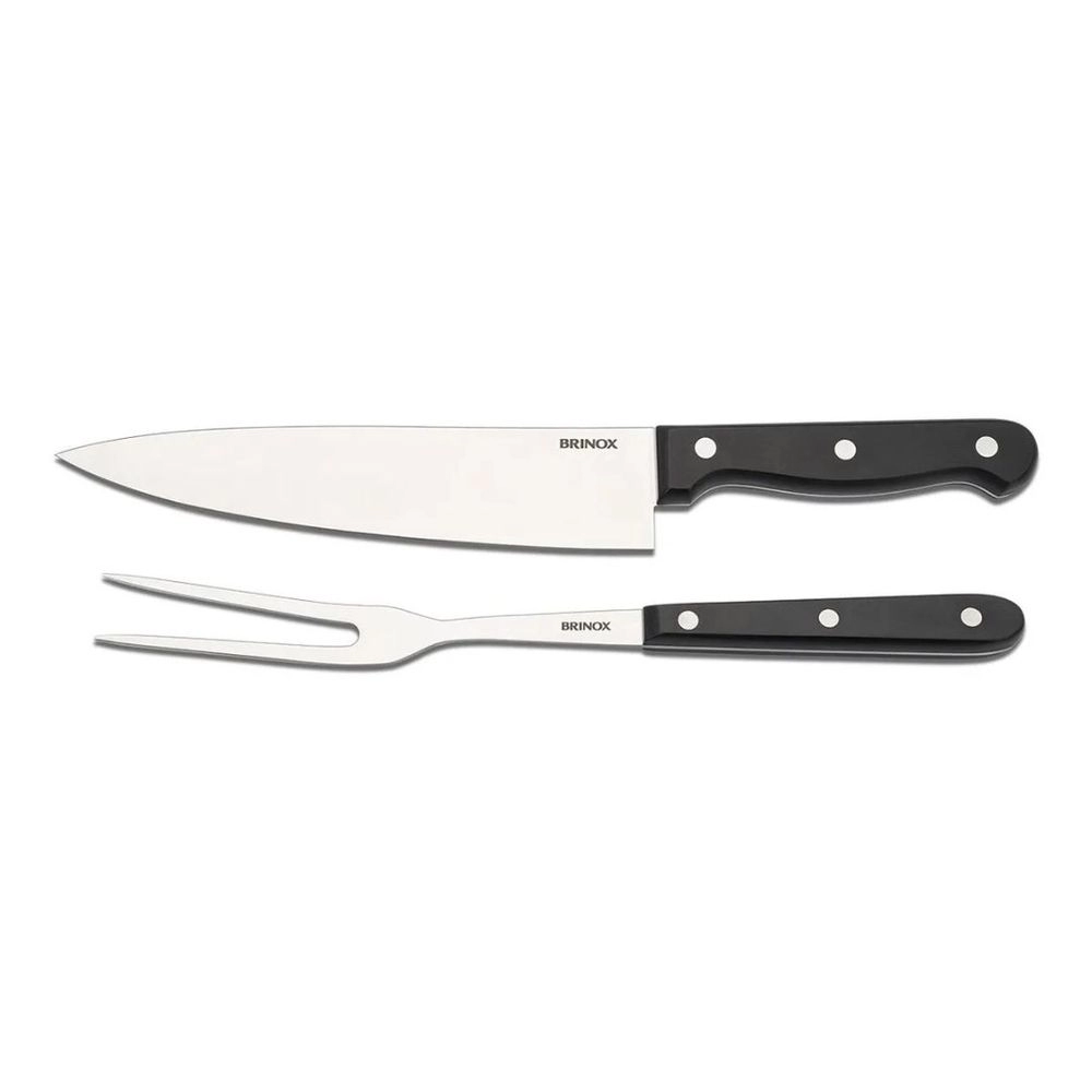 Jogo de Garfo e Faca para Churrasco Brinox Suprema