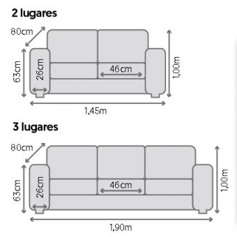 Capa para Sofá 2 e 3 Lugares Alteza Light Izaltex