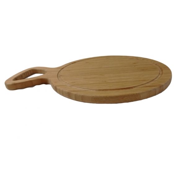 Tabua de Cozinha Bamboo Redonda com Cabo 38x28 cm Homecook